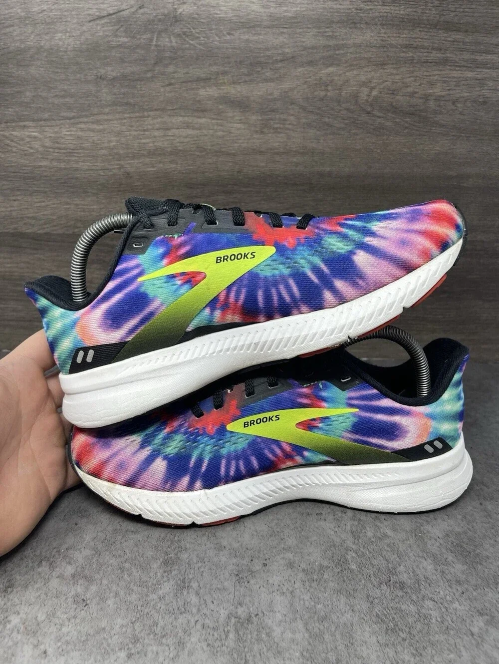 Brooks Launch 8 Run Happy Tie Dye Size 9 Womens Multicolor Running Shoes